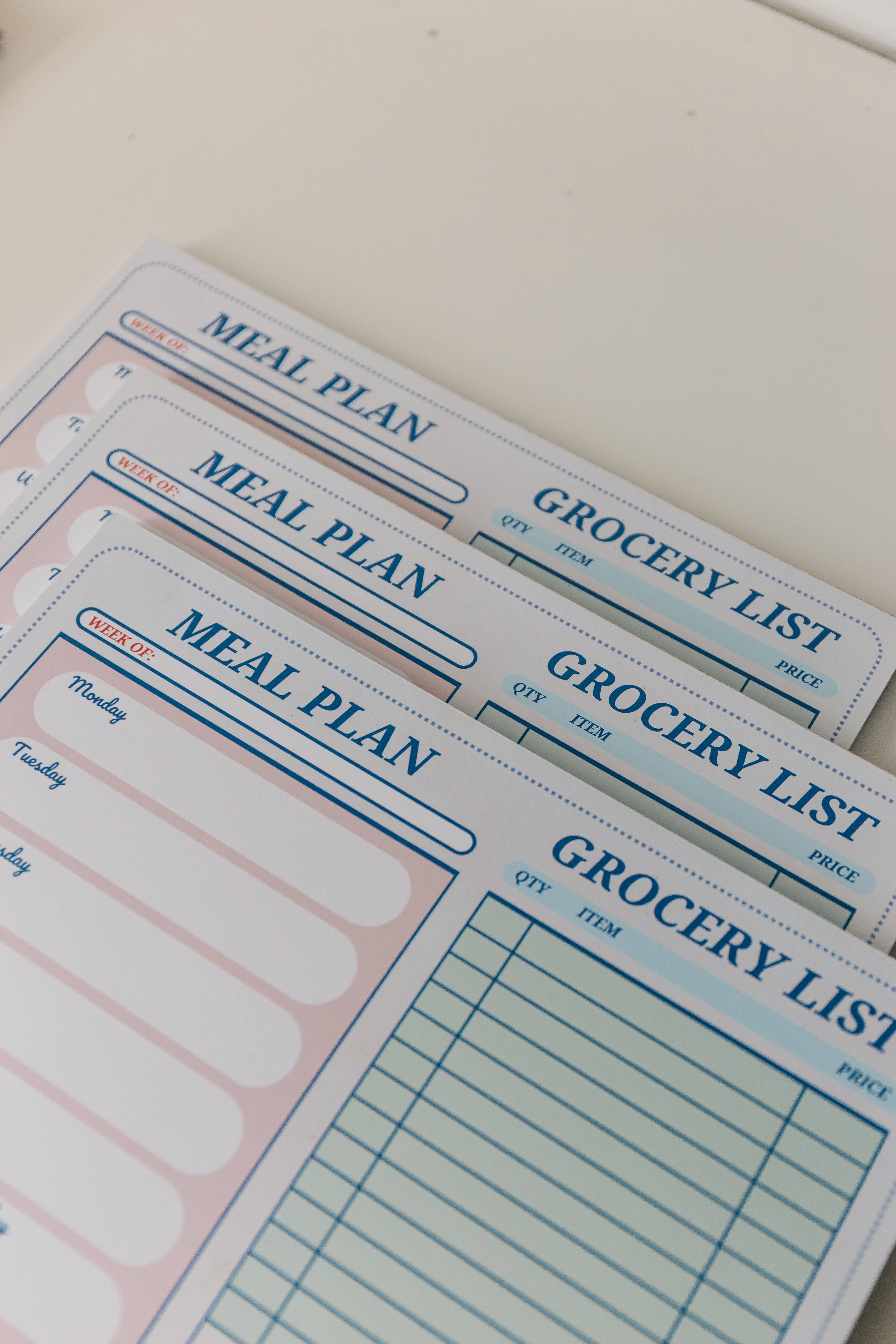 Marigold Press - Wholesale Notepad - Retro Diner Check Style Meal Planner & Grocery List Notepad1