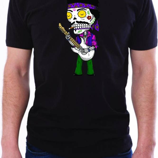 Jimi Day of the Dead T-Shirt for wholesale by Fresh Prints of CT