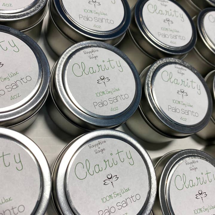 Sapphire & Sage - Wholesale Travel candles - Clarity Crystal Candle3