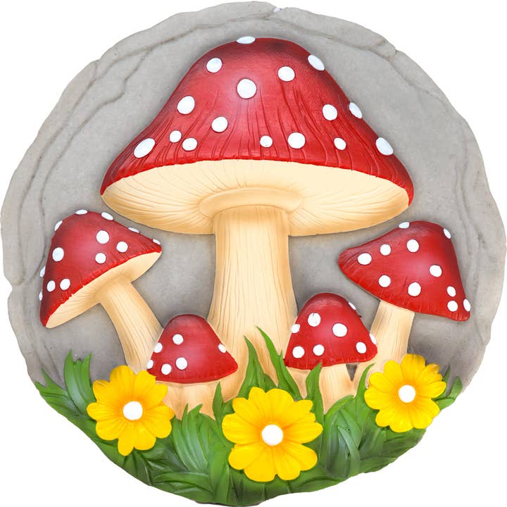 Spoontiques, Inc - Wholesale Stepping Stone - Mushrooms Stepping Stone
