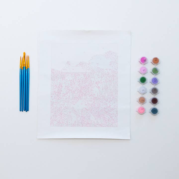 paint anywhere - Wholesale DIY Craft Kit - Lush Garden by Sarah Gesek Paint by Numbers Unframed Mini