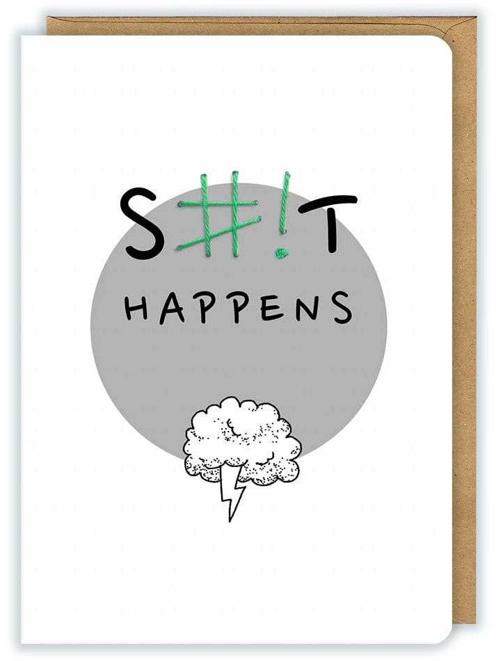 Get well soon | Greeting card 'Shit happens' for wholesale by Miestanget
