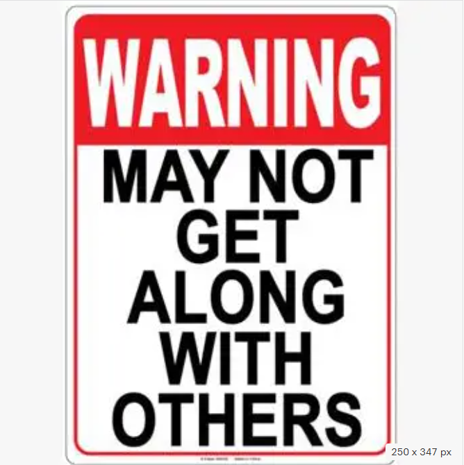 Kalan - Wholesale Sign - Warning May Not Get Along With Others Metal Sign0