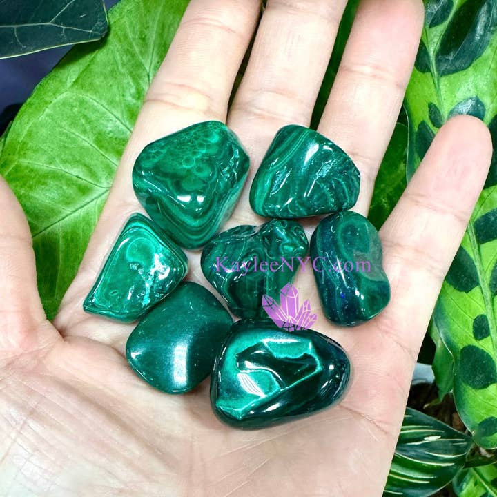 KayleeNYC - Wholesale Spiritual Stone/Crystal - 2 Lbs Natural Malachite Tumble Crystal Healing3