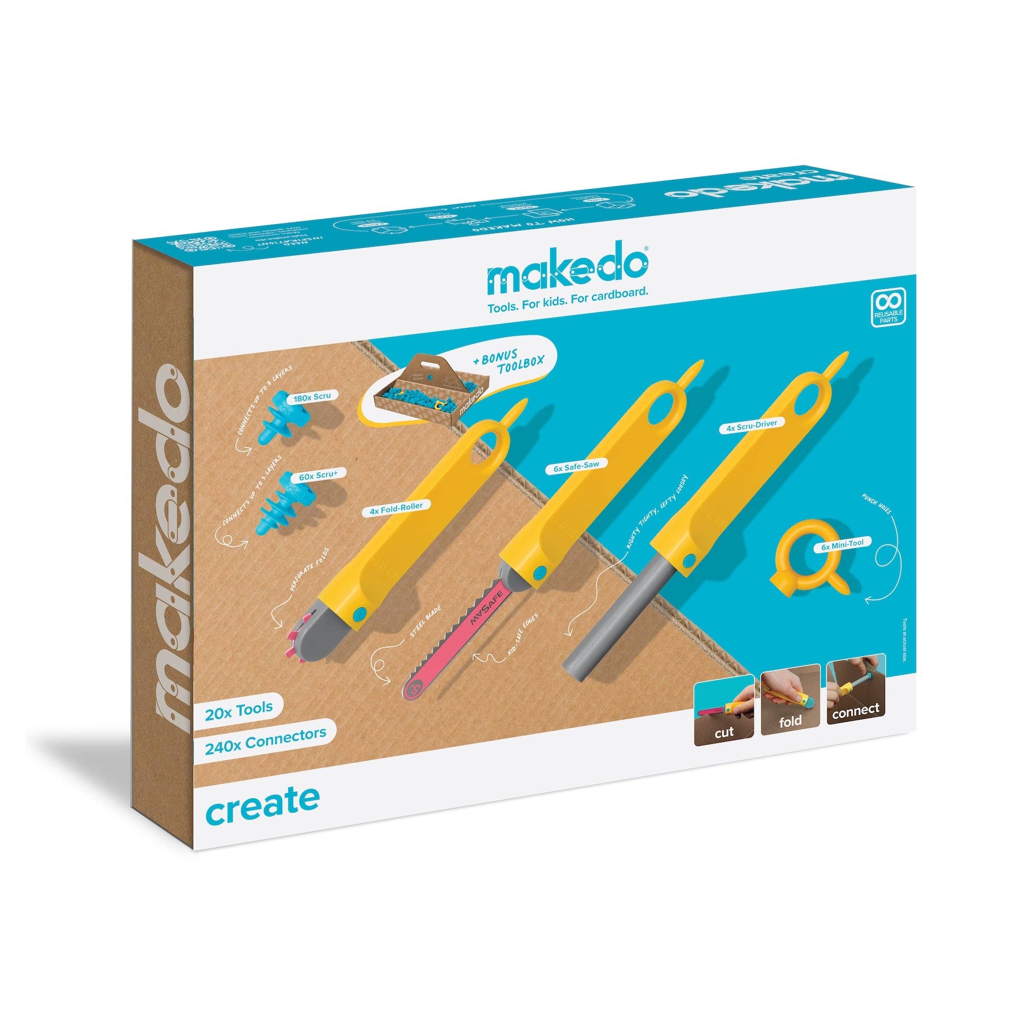 Makedo USA – Kit de artesanato DIY - Criança por atacado – Criar Kit | Construção de Cartão Makedo2