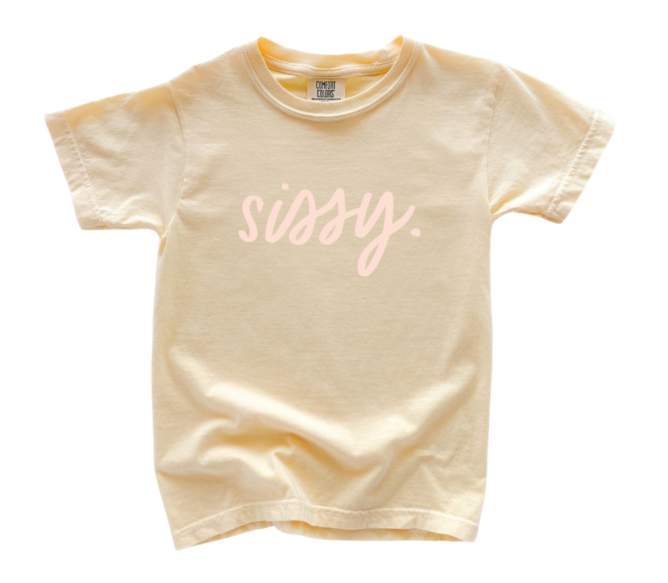 SBG Co. - Wholesale Screen Printed T-Shirt - Kids - sissy. Garment Dyed Tee1