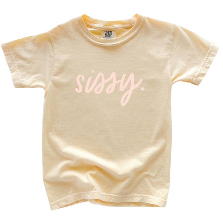 SBG Co. - Wholesale Screen Printed T-Shirt - Kids - sissy. Garment Dyed Tee1