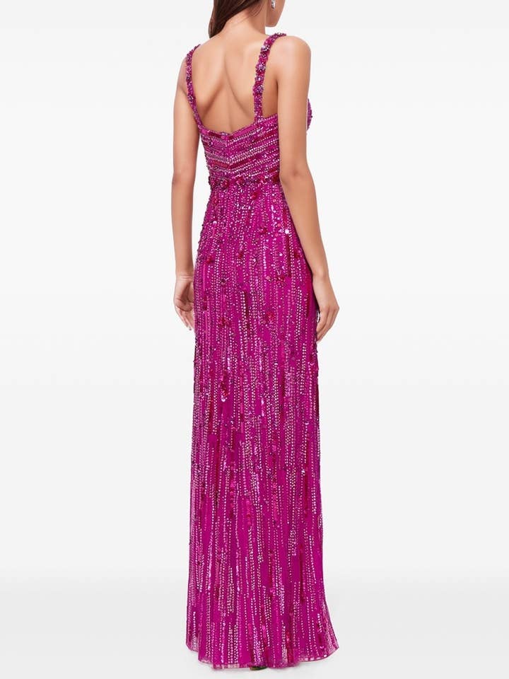 Productseeker - Wholesale Gown - Women's - DR659Y Luxury Beaded Sequin Mesh Gown with Handmade Detail16