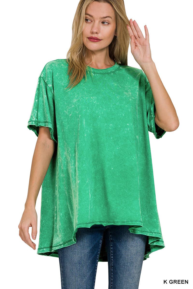 42POPS – wholesale T-shirt – women's – "._ SI-25351 Vintage Washed Short Sleeve Top As shown56