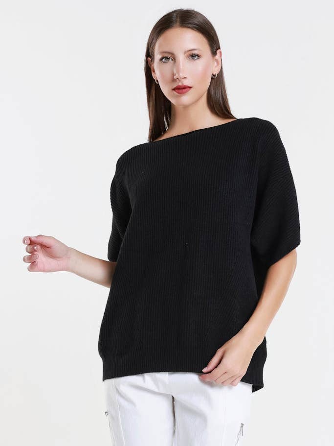 Colleen Seriously Soft SS Crew Ribbed Sweater (BSS401) for wholesale by TINA Stephens Italy/Tees By Tina