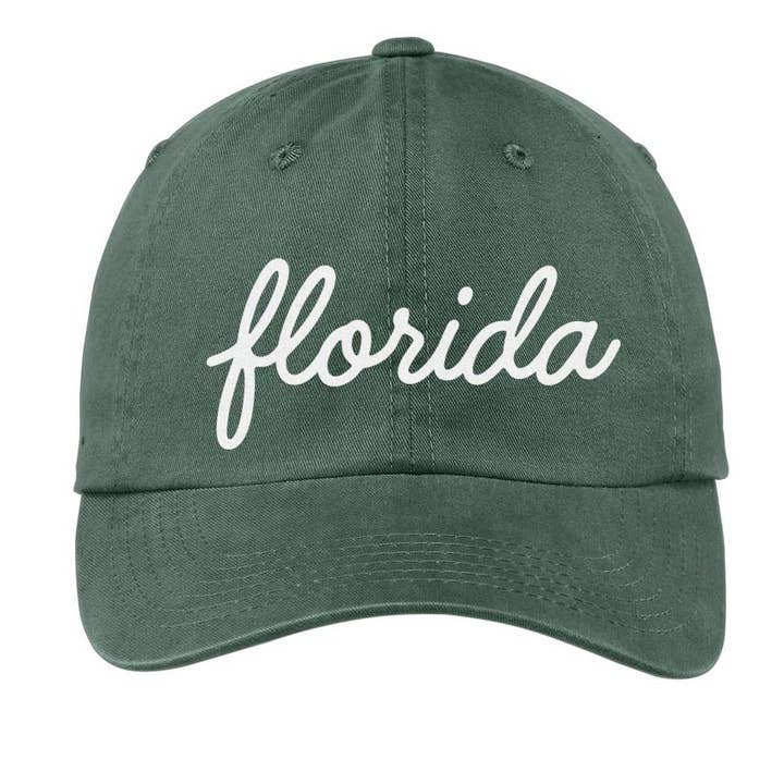 Florida Cursive Baseball Cap for wholesale by Frankie Jean