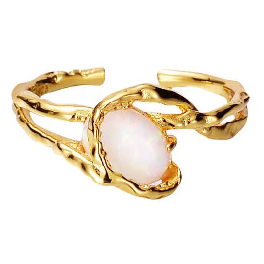 Silver Opal Öppen Ring för wholesale av Moclein