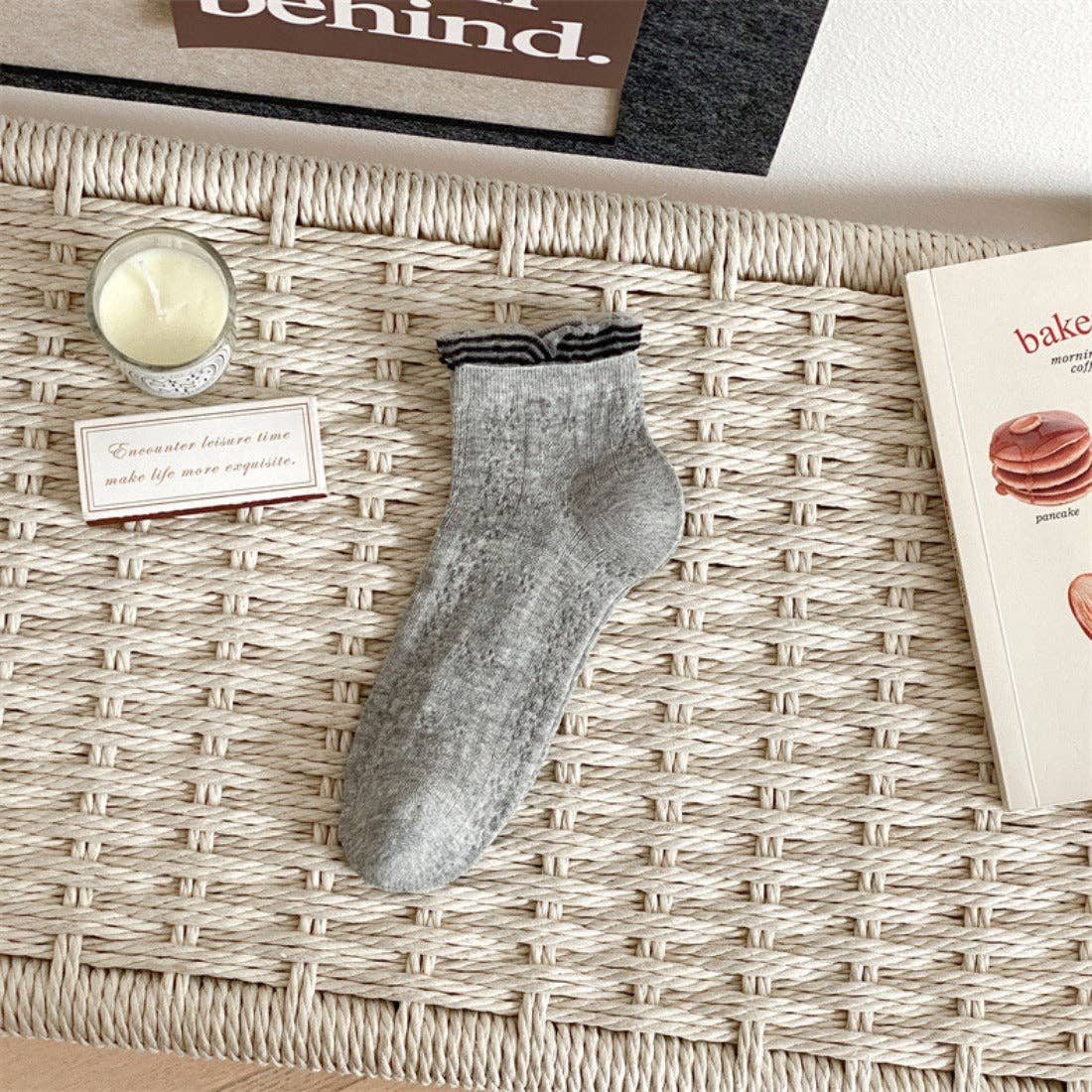 Funkyrel® Atzbranding Limited - Wholesale Socks - Women's - Rufia - Lace Trim Mesh Ankle Socks1