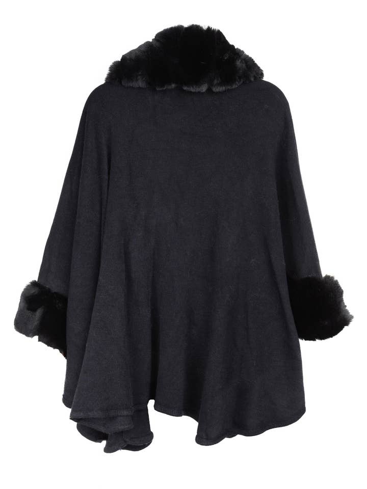SAACHI - Wholesale Kimono - Women's - Faux Fur Holiday Party Kimono