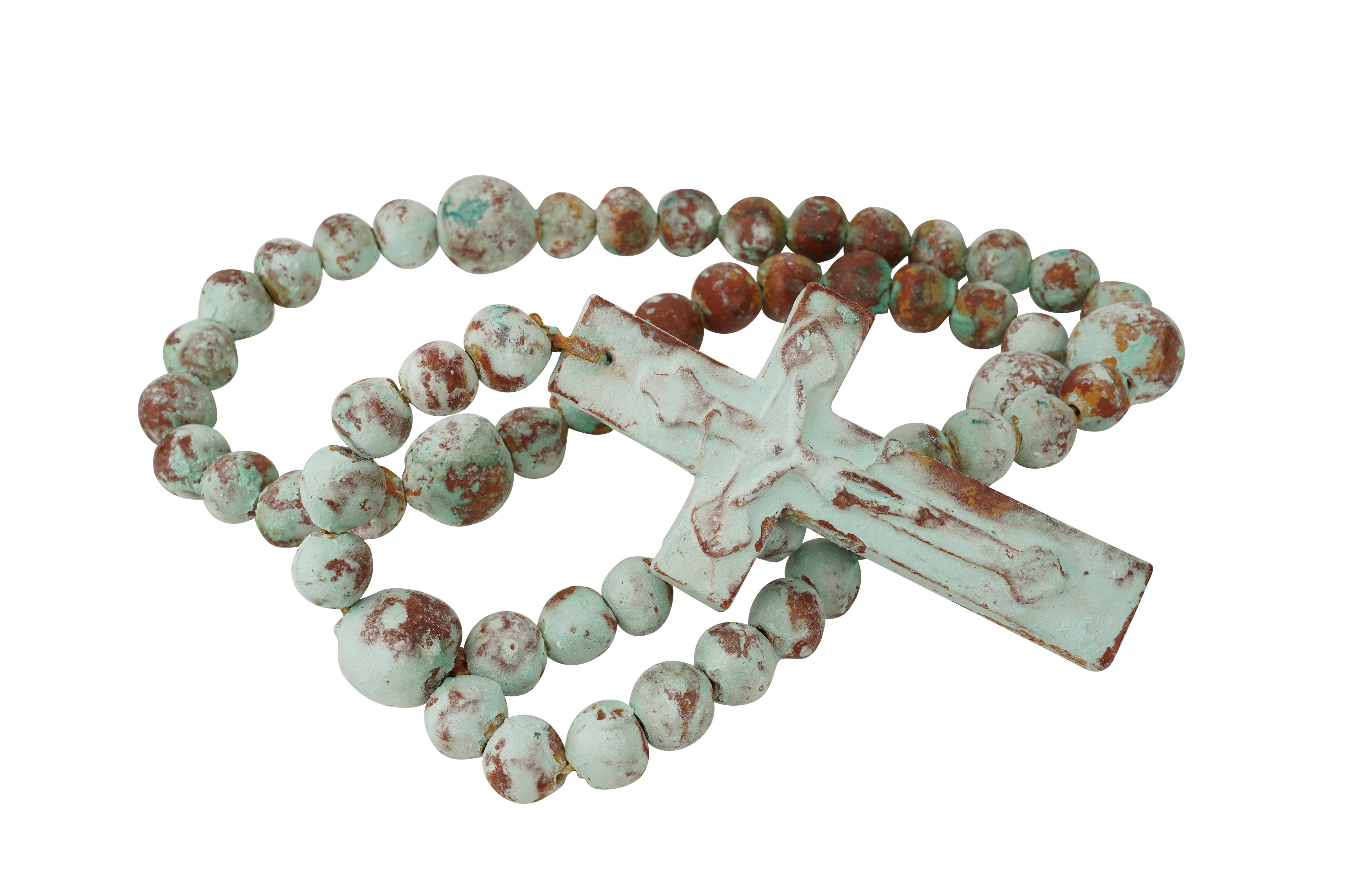 My Amigos Imports - Wholesale Prayer Beads Necklace - Hope Clay Rosary-Beads-Gorgeous-6 Sizes-Handmade-Turquoise9