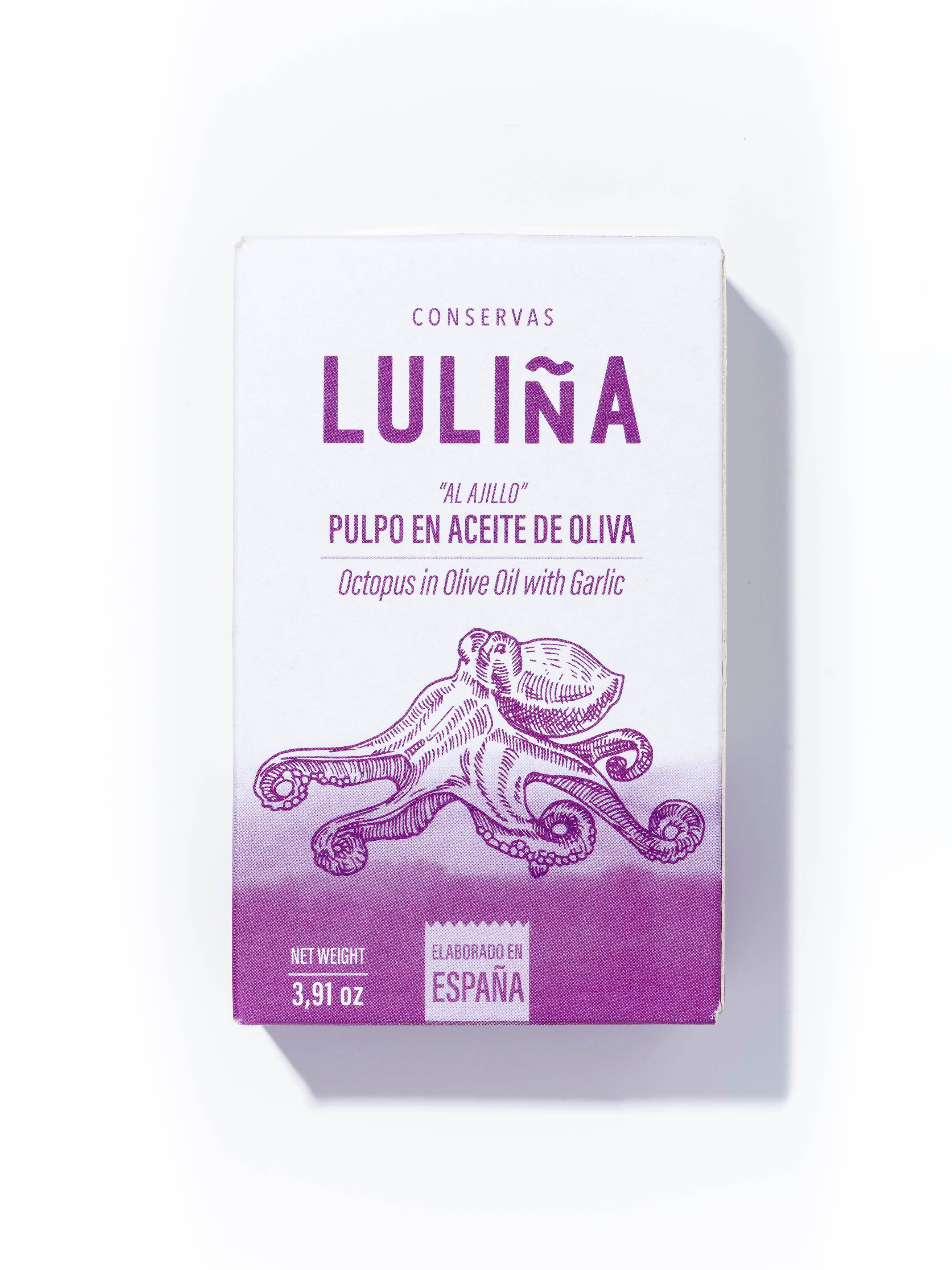 Conservas Luliña - Venta al por mayor Conservas de pescado - PULPO AL AJILLO EN ACEITE DE OLIVA1