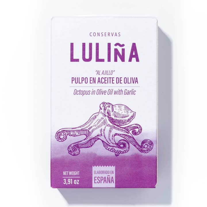 Conservas Luliña - Venta al por mayor Conservas de pescado - PULPO AL AJILLO EN ACEITE DE OLIVA1