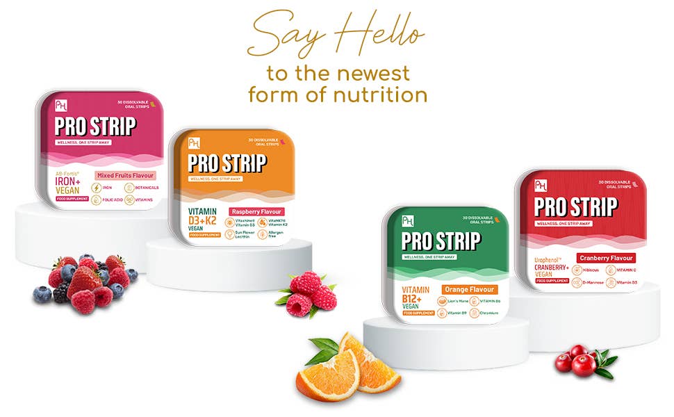 Prowise Healthcare - Wholesale Oral Supplement/Vitamin - PROSTRIP®️ IRON+ AB-Fortis® 14mg 30 Oral Vegan Strips12