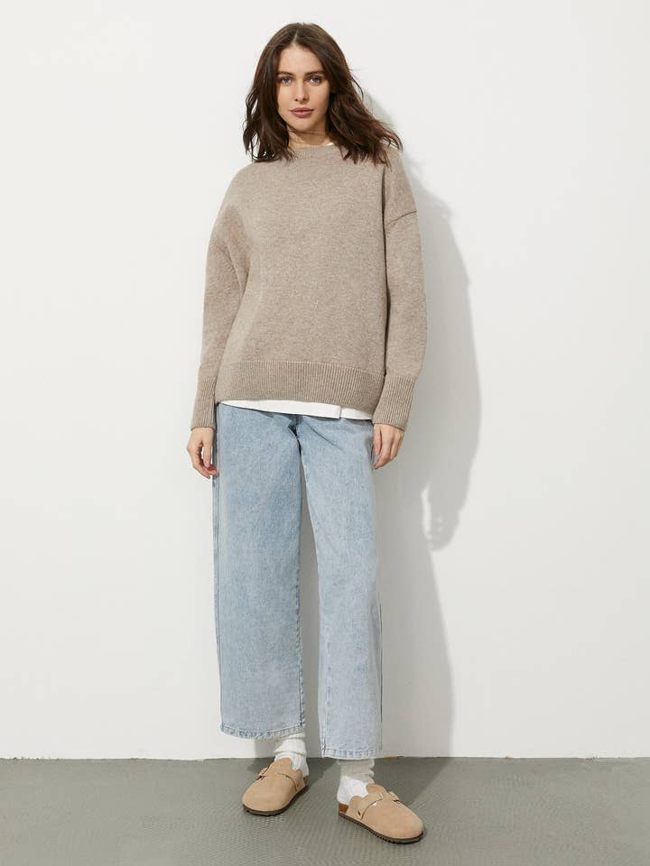 Marayn - Wholesale Knit Sweater - Women's - AutumnWinter Womens Loose Crewneck Pullover Sweater7