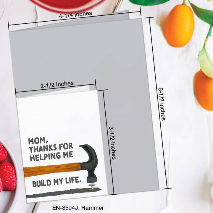 Printed Canvas - Wholesale Mother's Day Card - Hammer, Greeting Card (#8594J)1