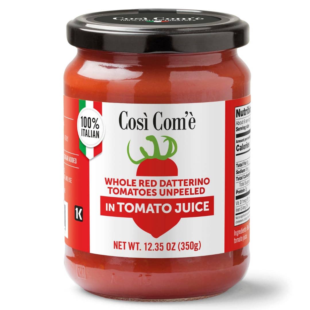 Wholesale Italian Food - Wholesale Pasta Sauce - Così Comè Datterini Tomatoes in Juice – 12.3 oz (350 g)0