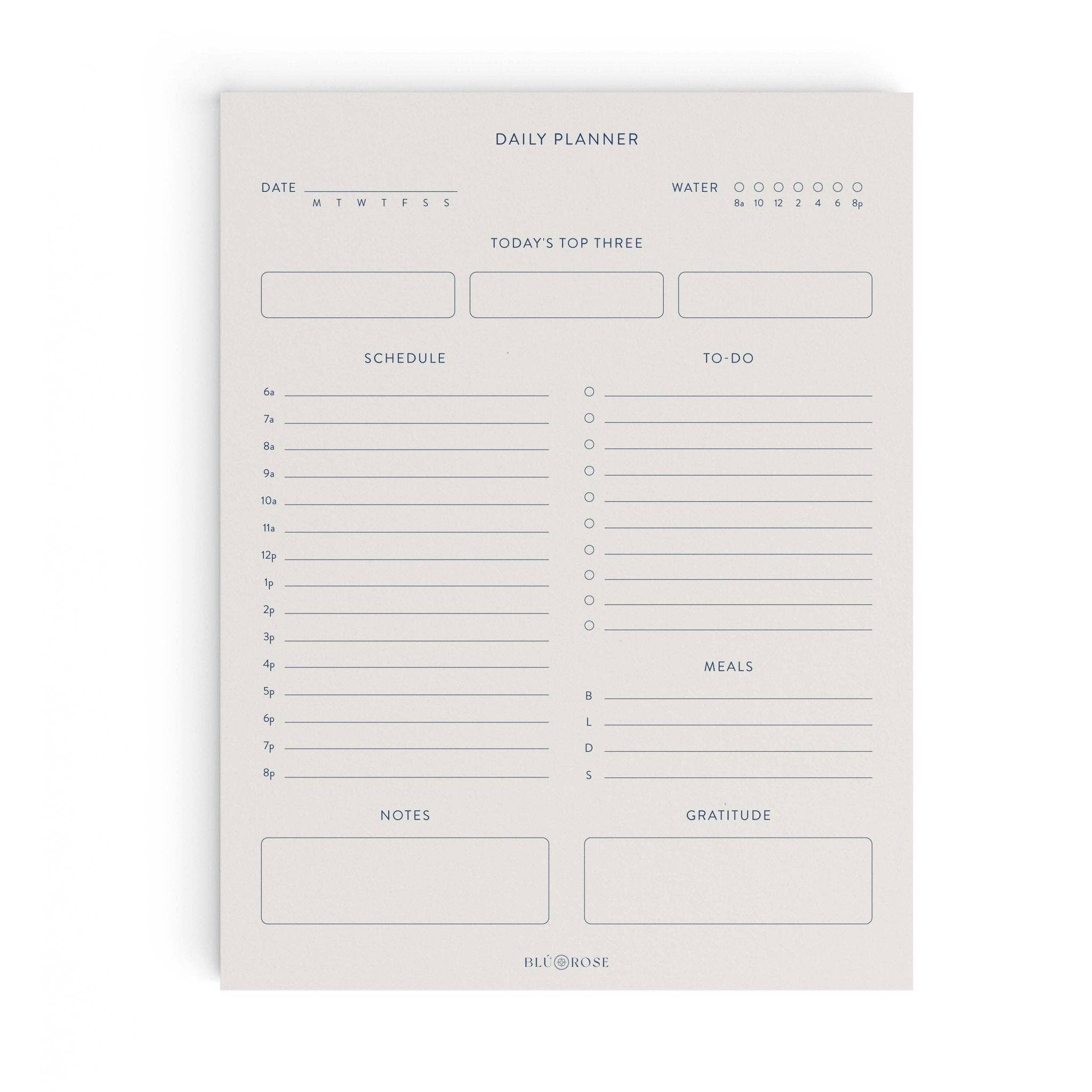 Blú Rose - Wholesale Planner - Minimalist Daily Planner Notepad1