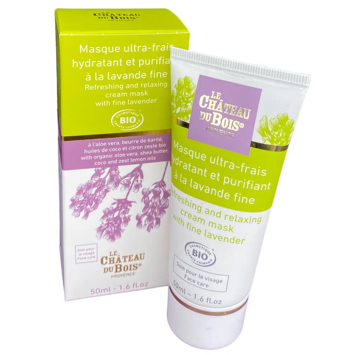 Ultra-fresh fine lavender mask certified organic cosmos 50ml for wholesale by Le Château du Bois Provence