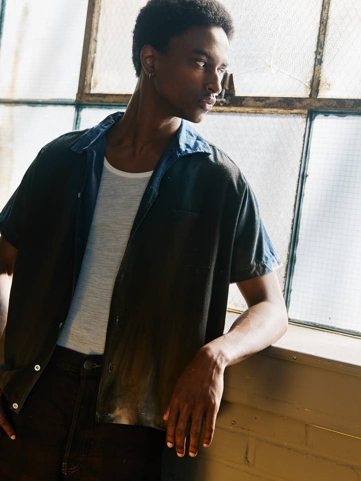 Riverside Tool & Dye - Wholesale Buttoned-down shirt – Women's - Louie Shirt in Raw Silk4