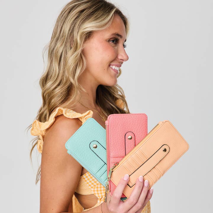 Jen & Co. - Wholesale Card Holder - Women's - WL1889 Saige Slim Card Holder Women's Wallet