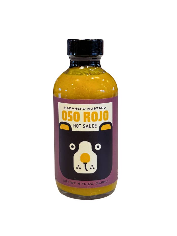 Habanero Mustard - Oso Rojo Hot Sauce 4oz for wholesale by Oso Rojo Hot Sauce
