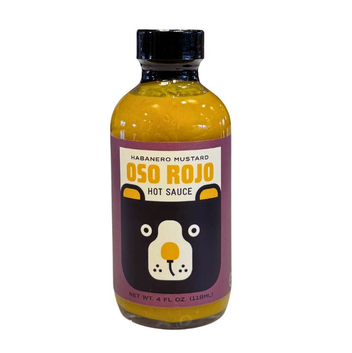 Oso Rojo Hot Sauce - Wholesale Hot Sauce - Habanero Mustard - Oso Rojo Hot Sauce 4oz0