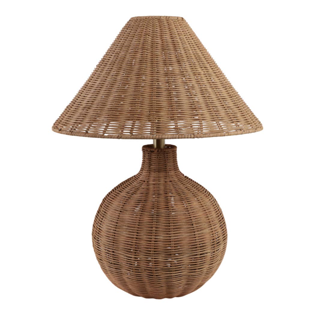 Sagebrook Home - Wholesale Accent/Desk Lamp - Brown 23x20 in. Woven Rattan Bud Casual Table Lamp5