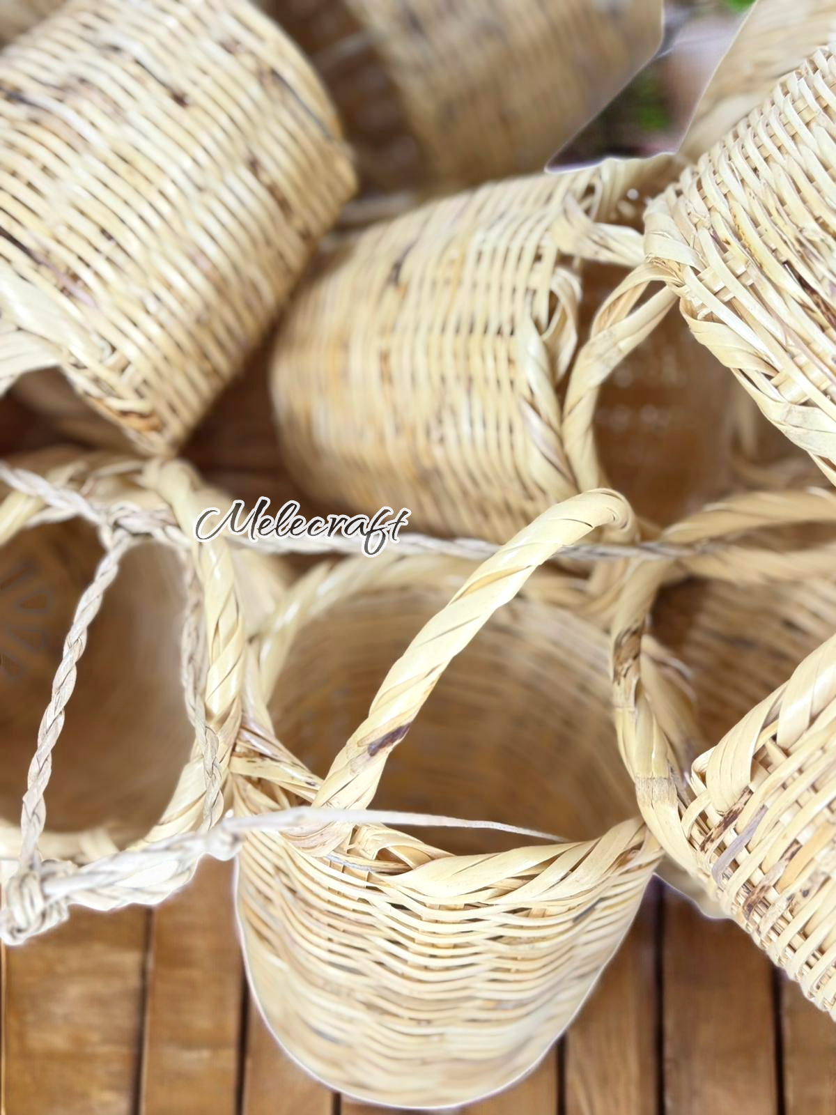 Melecraft - Wholesale Basket - Handwoven Mini Basket Ornaments – Natural Rattan Decor3