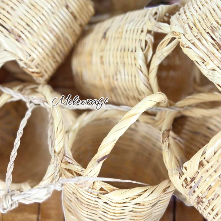 Melecraft - Wholesale Basket - Handwoven Mini Basket Ornaments – Natural Rattan Decor3
