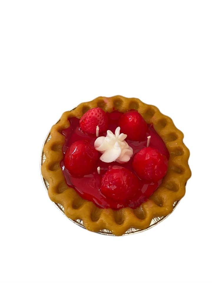 Strawberry Pie Candle-Dessert for wholesale by Wicks and Gifts