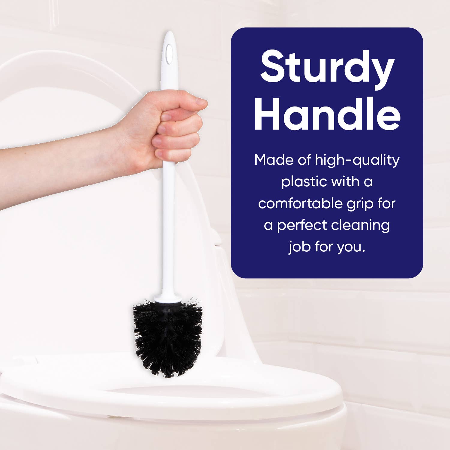 Superio Brand – wholesale Toilet bowl brush – Modern Design Toilet Brush with Matching Caddy/Holder-CS15