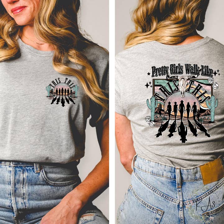 KA3 Stitch & Print - Wholesale Screen Printed T-Shirt - Women's - Pretty Girls Walk2