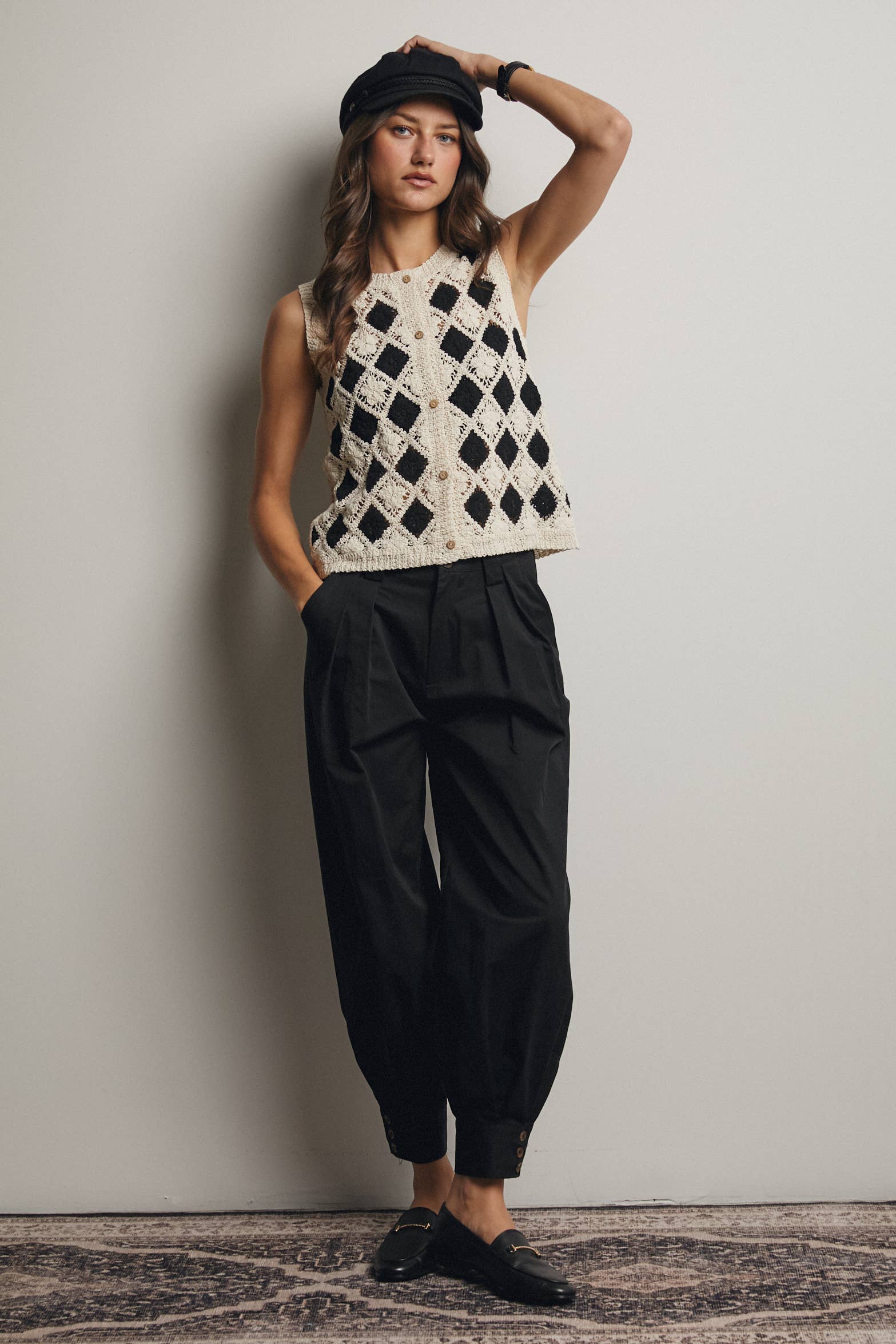 Forte - Vendita all'ingrosso Pantalone - Donna - Pantaloni affusolati con polsino plissettato FP00027