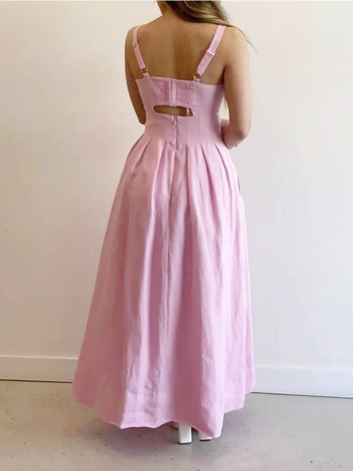 YNIQUE - Wholesale Jurk - Dames - Dames Zomerse Mouwloze Maxi Jurk met Luchtige Laagjes6