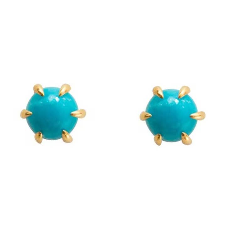 Jolene Turquoise Micro Stud Örhängen för wholesale av Jagged Halo Jewelry