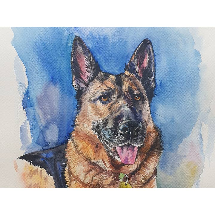 German Shepherd Portrait, Pet Painting for wholesale by PETPO