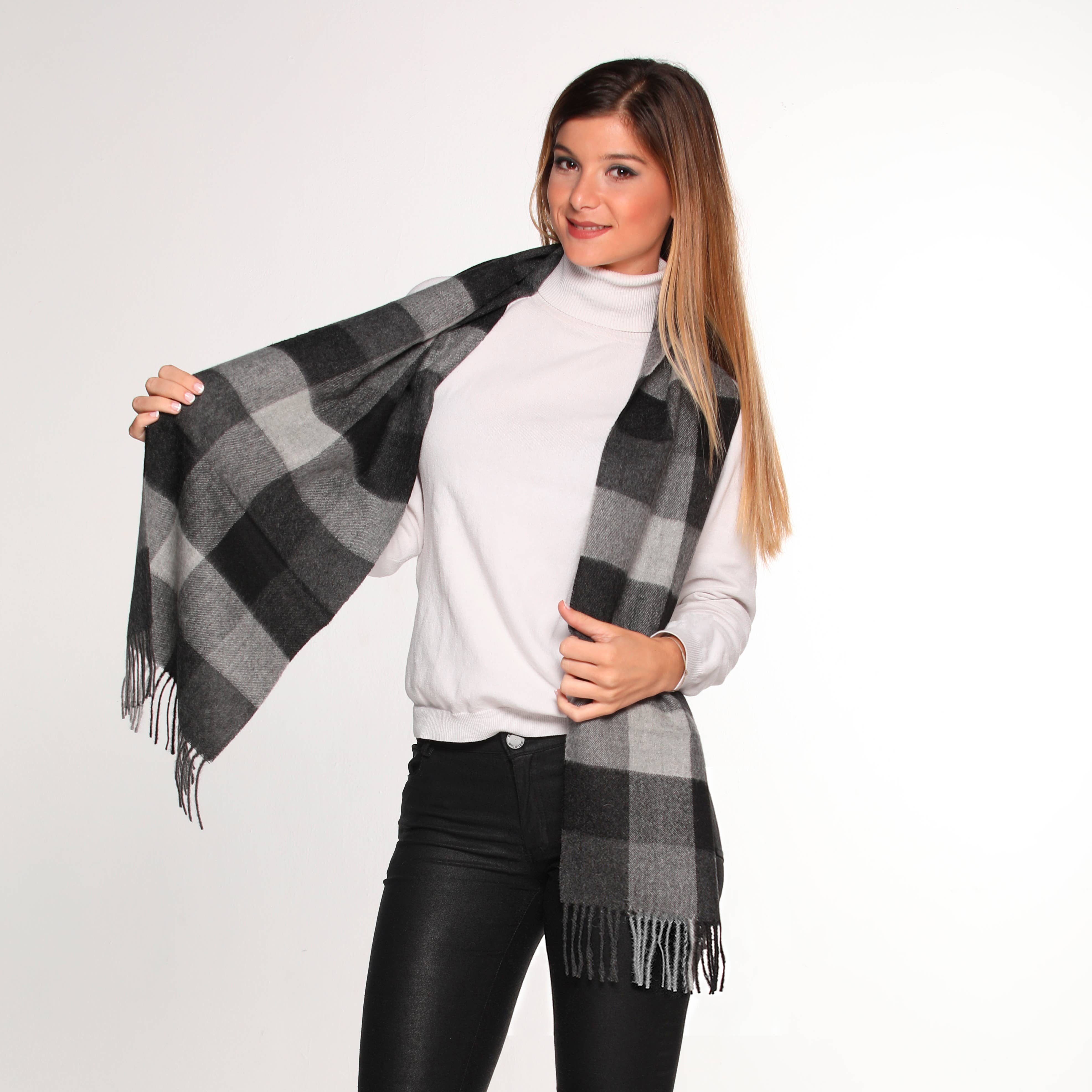 Evelyn Brooks - Vendita all'ingrosso Sciarpa - Donna - SCIARPA 100% PURA LANA PERUVIANA IN ALPACA REVERSIBILE2