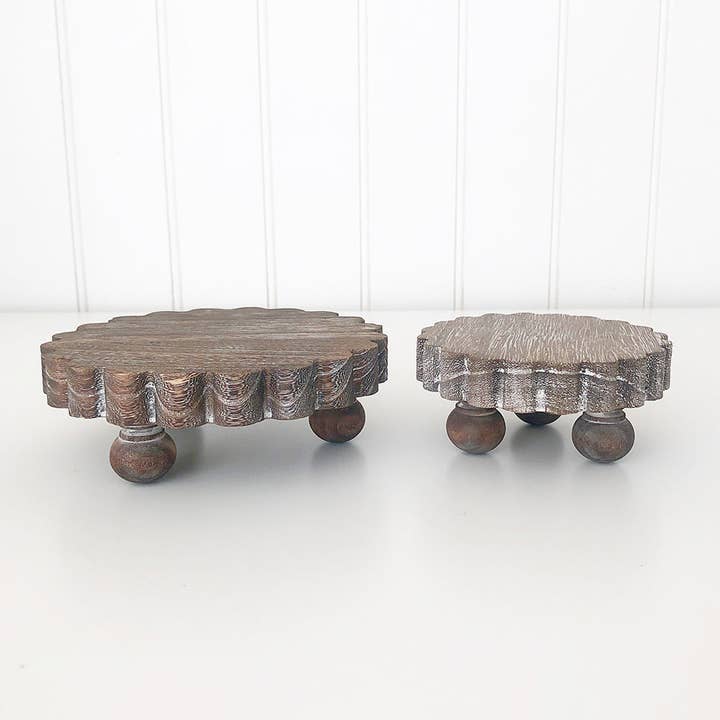 Foundations Decor - Wholesale Desk Riser - Foundations Decor Mini Scalloped Risers (Set of 2)