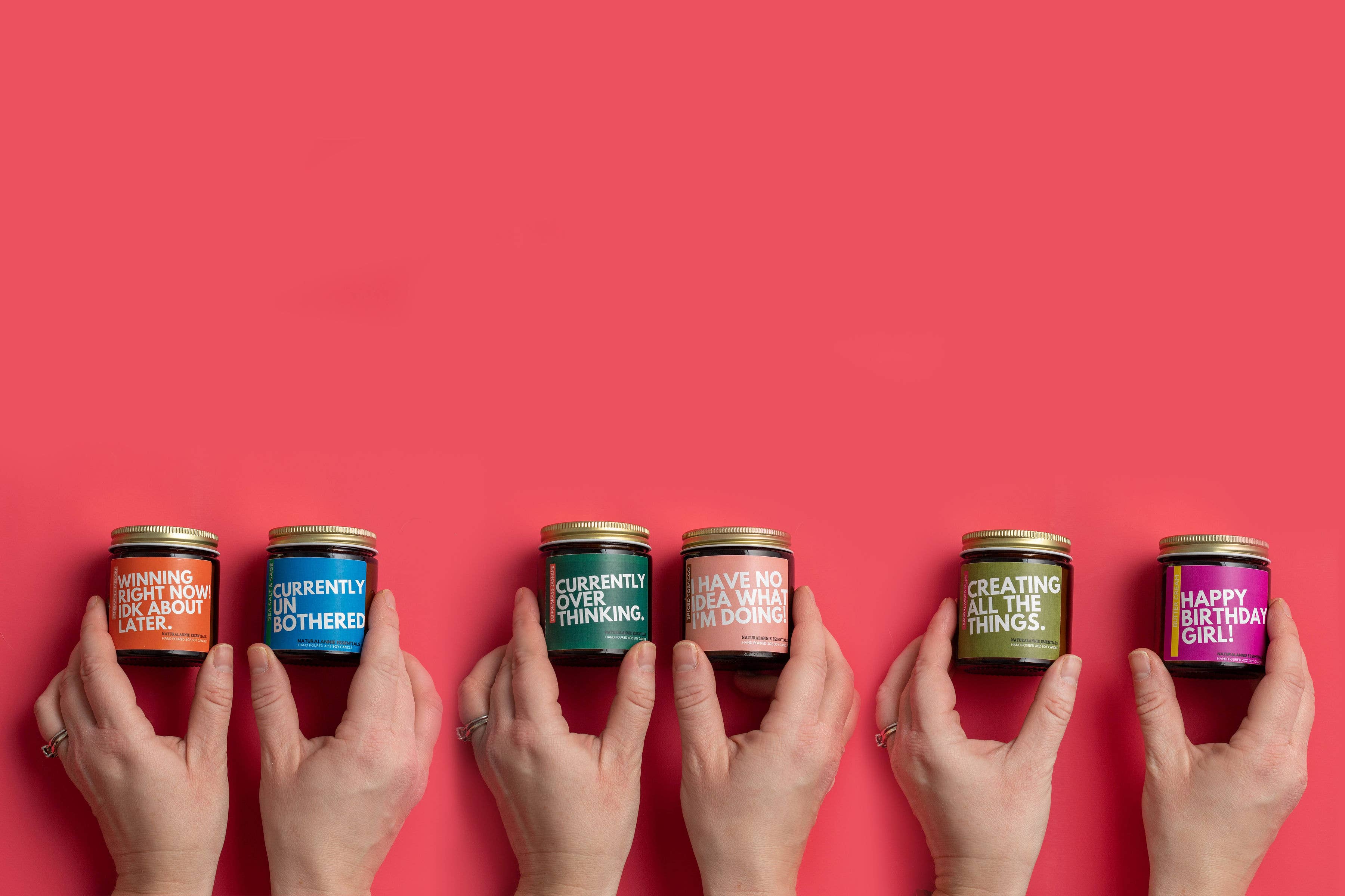 NaturalAnnie Essentials - Wholesale Jar/Filled Candle - [LEMONGRASS & JASMINE] Currently Overthinking Soy Candle 4oz3