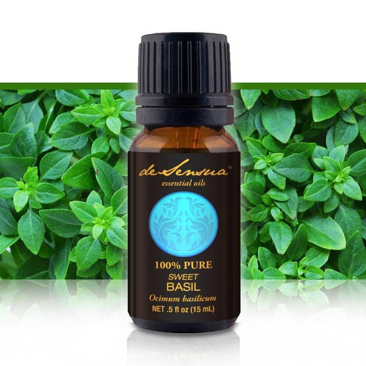 BASIL ÆTERISK OLIE (SØD) - med 100% dokumenteret renhed - mest populær til bihule- og muskelsmerter plus stressaflastning for engroshandel hos deSensua Oils