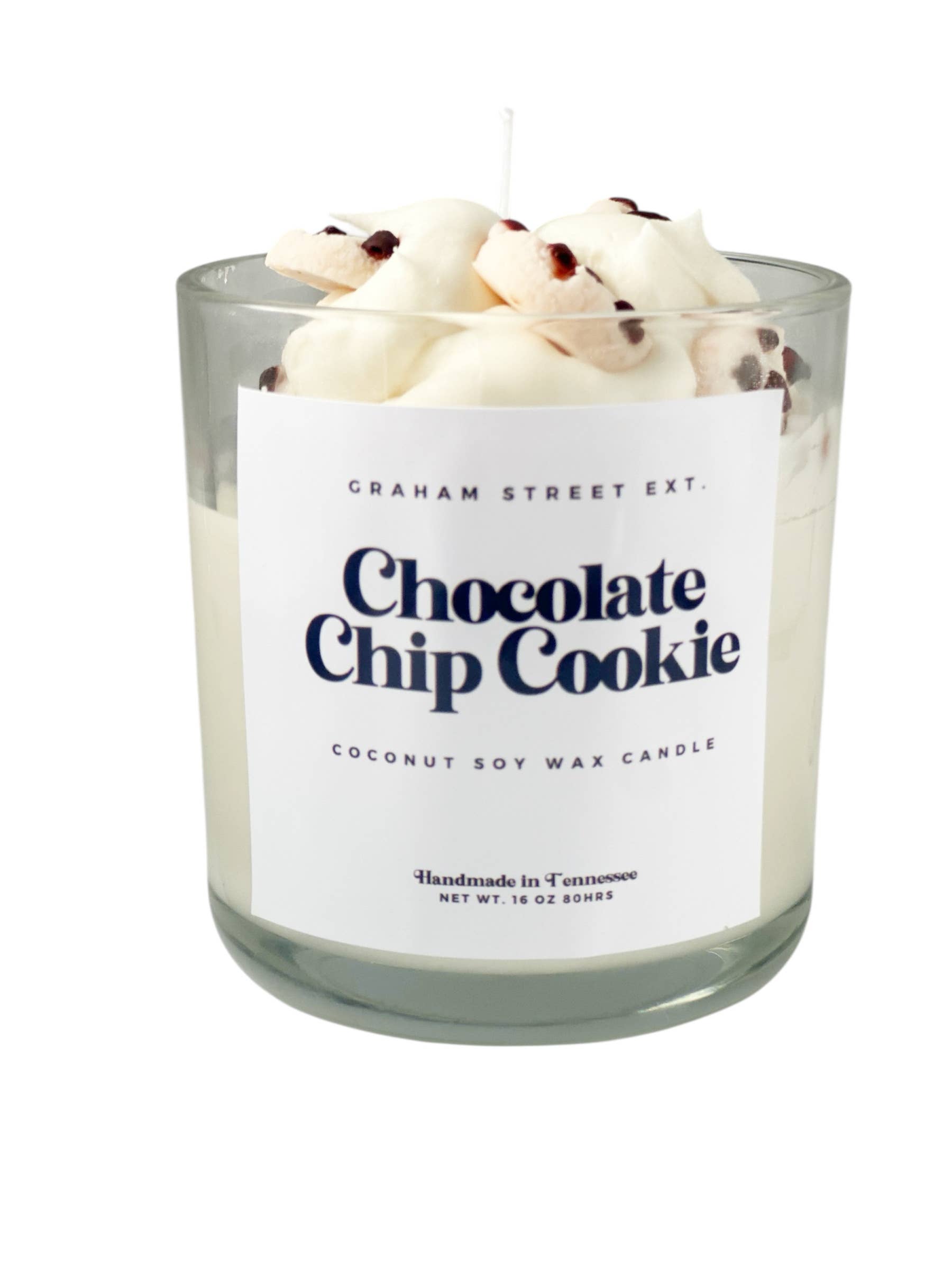 Graham Street Ext. - Wholesale Jar/Filled Candle - Chocolate Chip Cookie Dessert Candle0