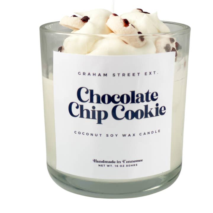 Graham Street Ext. - Wholesale Jar/filled candle - Chocolate Chip Cookie Dessert Candle0