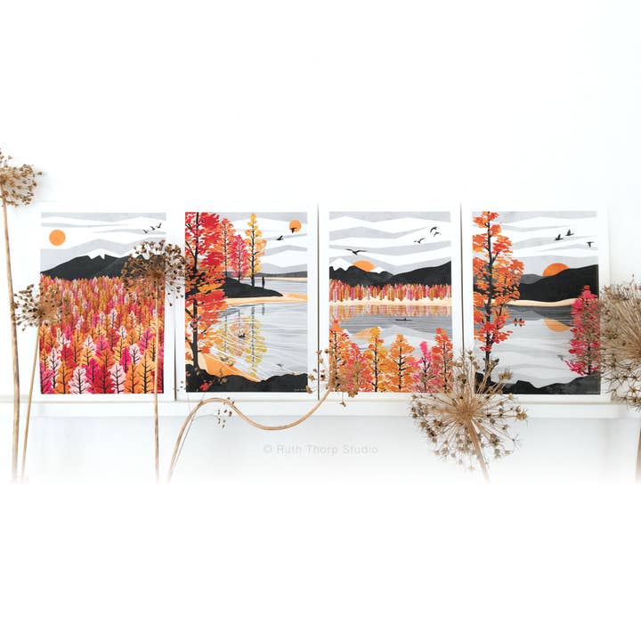Ruth Thorp Studio - Wholesale Art Print - Drift Art Print: (A4, A3) Autumn Collection1
