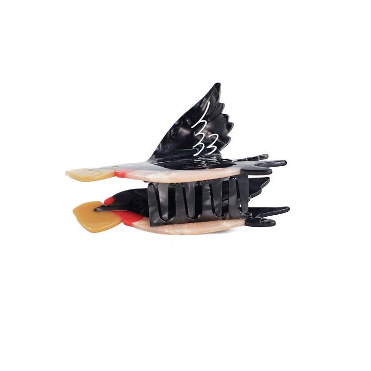 Black Adorable Swallow Bird Acetate Hair Claw Clip for wholesale on Faire2