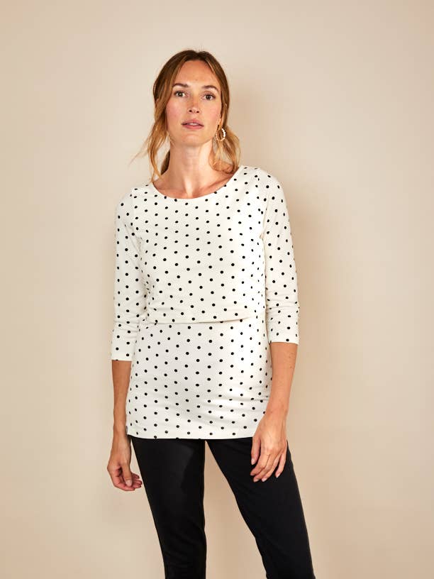 Bshirt Nursing 3/4TH sleeve t-shirt in Spots for wholesale by The Bshirt